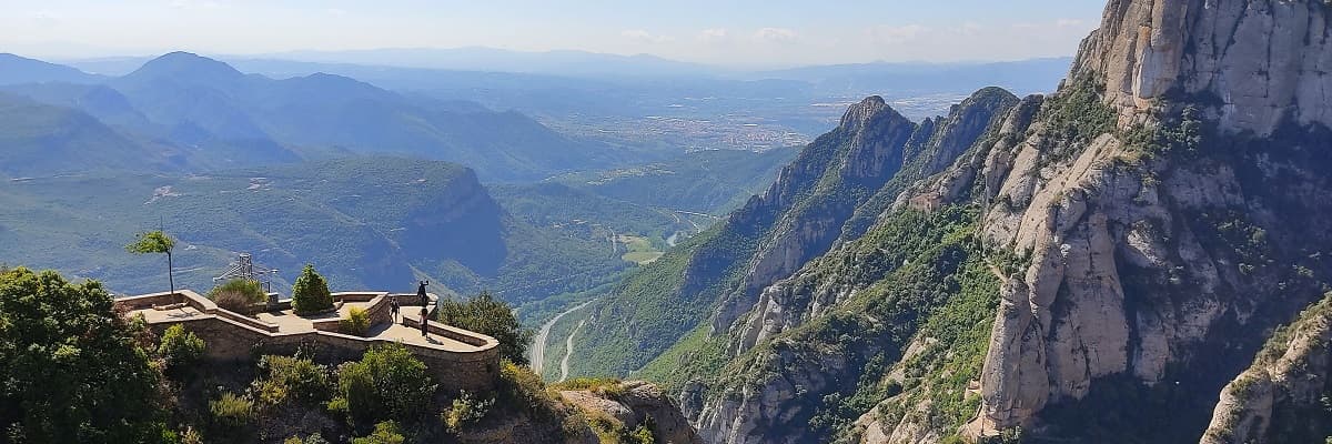 The viewpoint over the valley from Montserrat