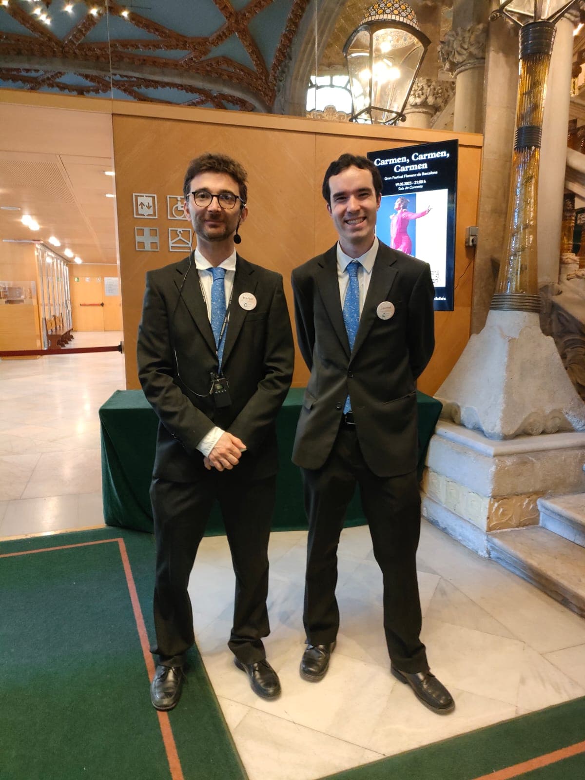 El nostre equip de visites al Palau de la Música Catalana.