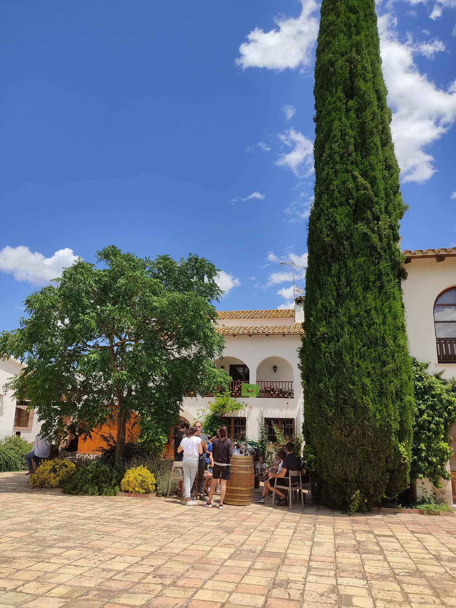 The courtyard of a Penedès winery