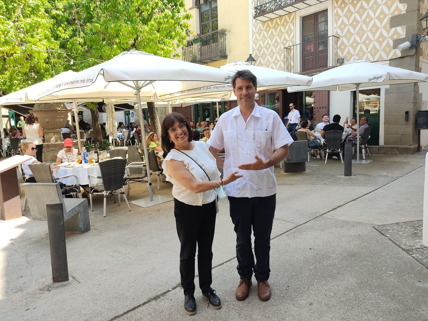 Colleagues during a working day in Barcelona