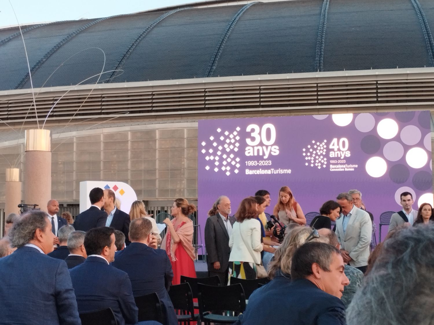 The team at a tourism Convention Bureau anniversary celebration