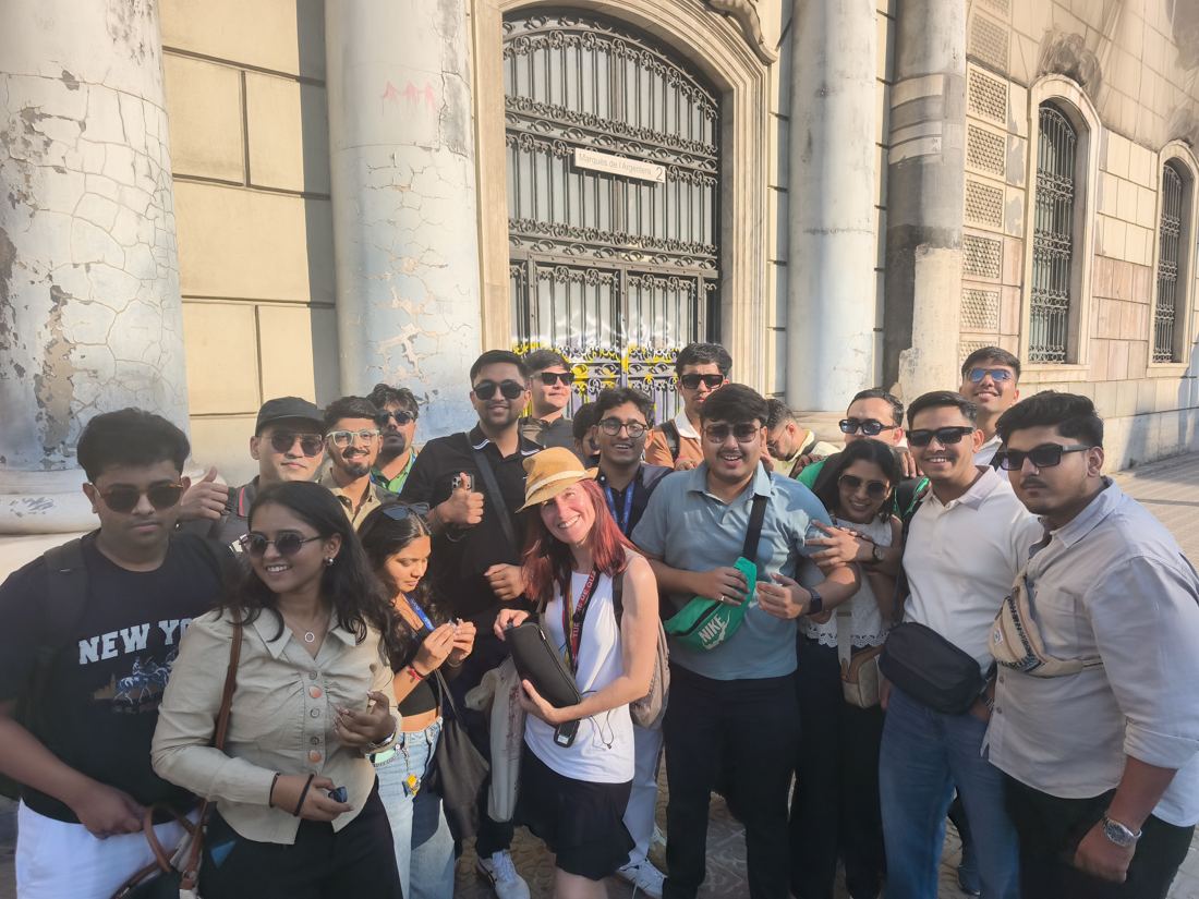A Barcelona in Context guide with a group in the city