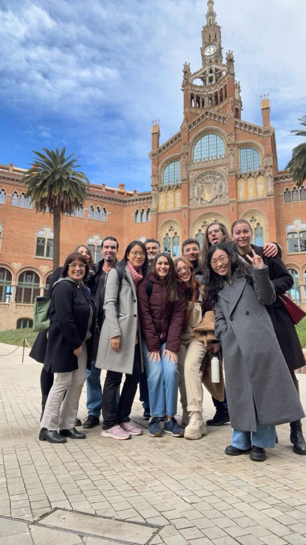 A guided group exploring Barcelona