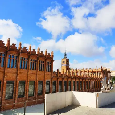 The brick modernist factory of Casaramona, now CaixaForum